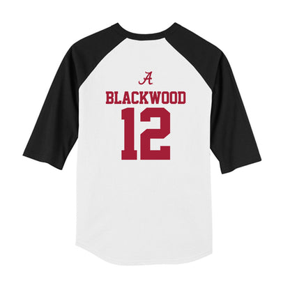 Alabama - NCAA Baseball : JT Blackwood - USA Raglan Youth Raglan T-Shirt-1
