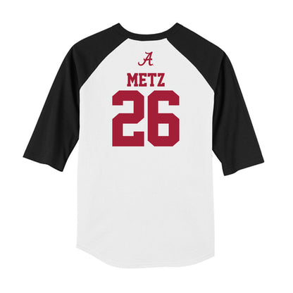 Alabama - NCAA Football : Luke Metz - USA Raglan Raglan Shirt-1