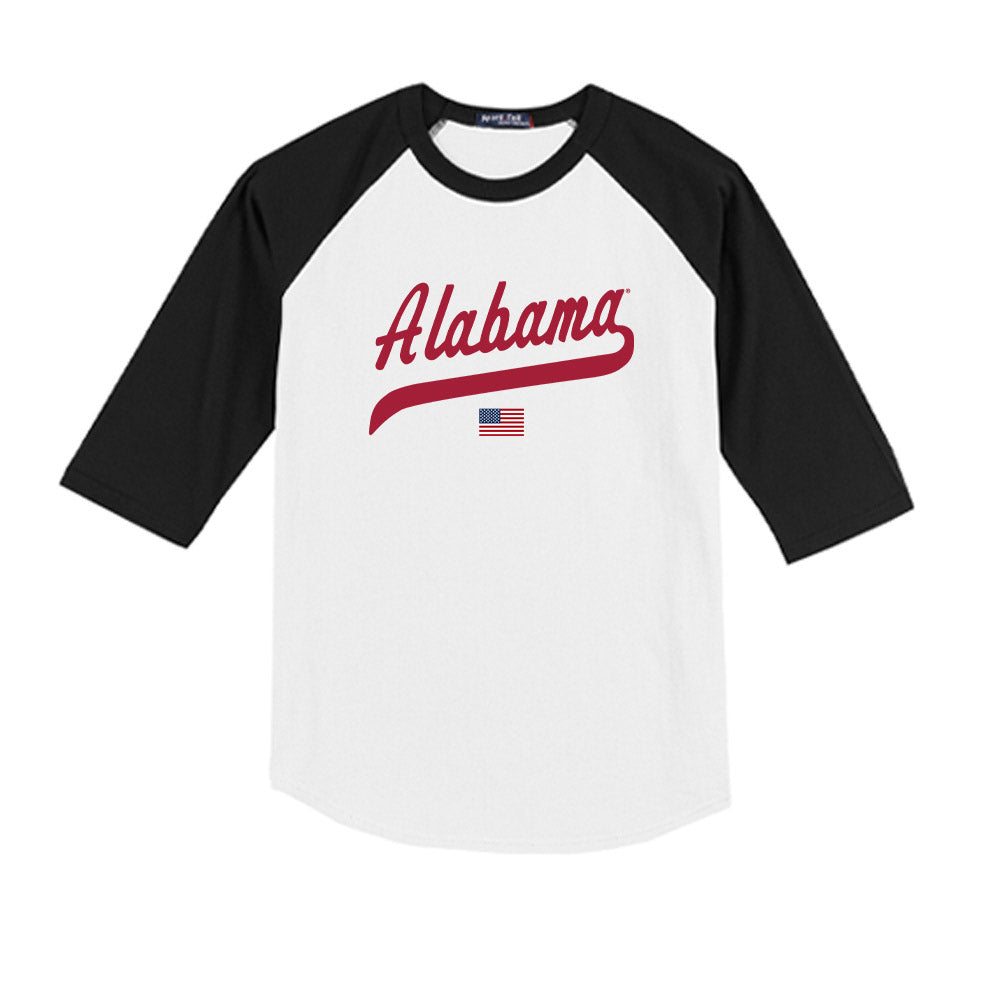Alabama - NCAA Football : Bud Moore - USA Raglan Youth Raglan T-Shirt-0