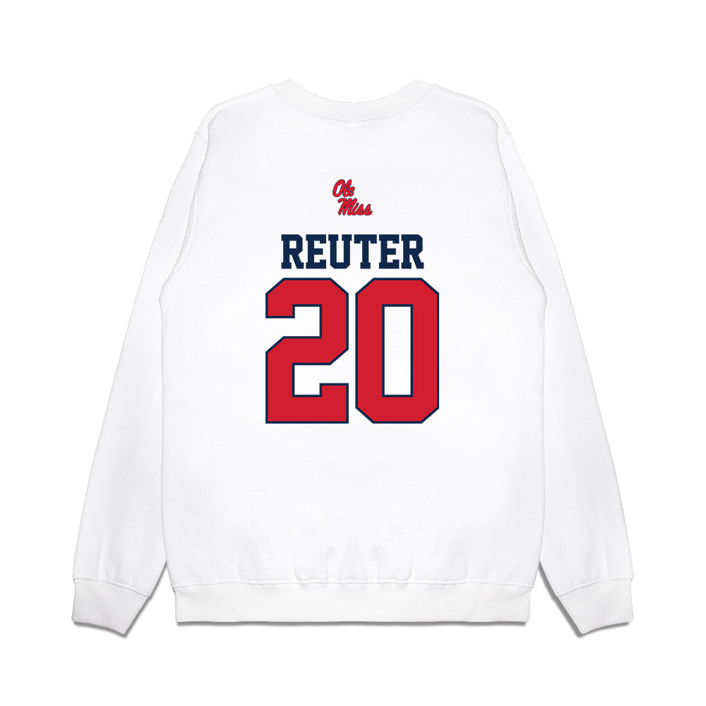 Ole Miss - NCAA Baseball : Collin Reuter - USA Premium Crewneck Sweatshirt-1
