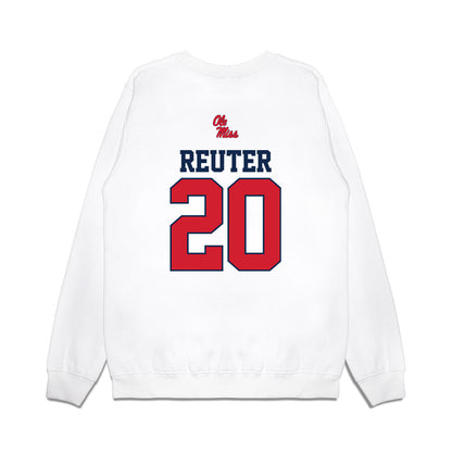 Ole Miss - NCAA Baseball : Collin Reuter - USA Premium Crewneck Sweatshirt-1