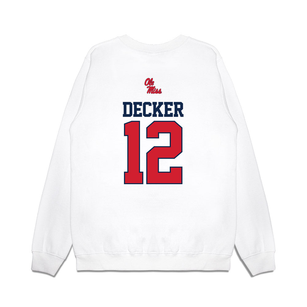 Ole Miss - NCAA Baseball : Dominic Decker - USA Premium Crewneck Sweatshirt-1