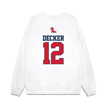 Ole Miss - NCAA Baseball : Dominic Decker - USA Premium Crewneck Sweatshirt-1