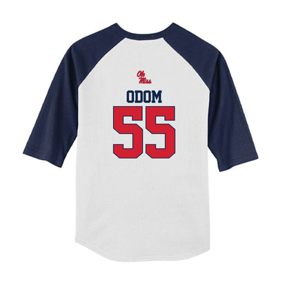 Ole Miss - NCAA Baseball : Leo Odom - USA Youth Raglan T-Shirt-1