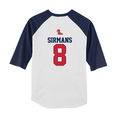 Ole Miss - NCAA Baseball : Tate Sirmans - USA Youth Raglan T-Shirt-1