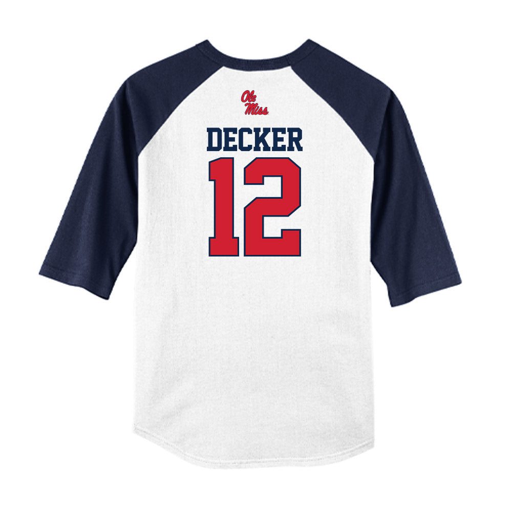 Ole Miss - NCAA Baseball : Dominic Decker - USA Raglan Shirt-1