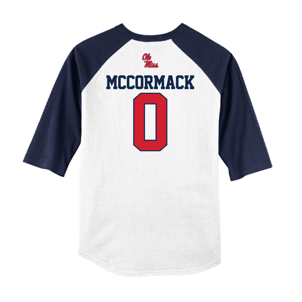Ole Miss - NCAA Baseball : Brady McCormack - USA Raglan Shirt-1