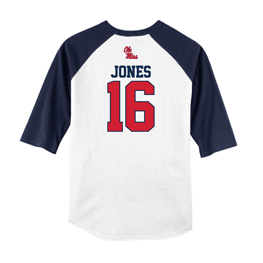 Ole Miss - NCAA Baseball : Brayden Jones - USA Raglan Shirt-1