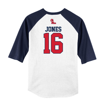 Ole Miss - NCAA Baseball : Brayden Jones - USA Raglan Shirt-1