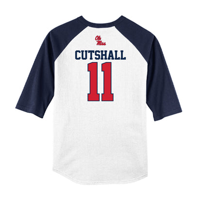 Ole Miss - NCAA Baseball : William Cutshall - USA Raglan Shirt-1