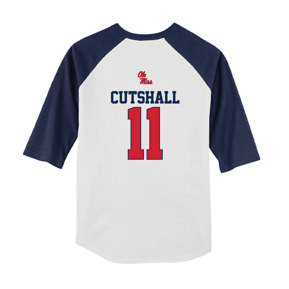 Ole Miss - NCAA Baseball : William Cutshall - USA Youth Raglan T-Shirt-1