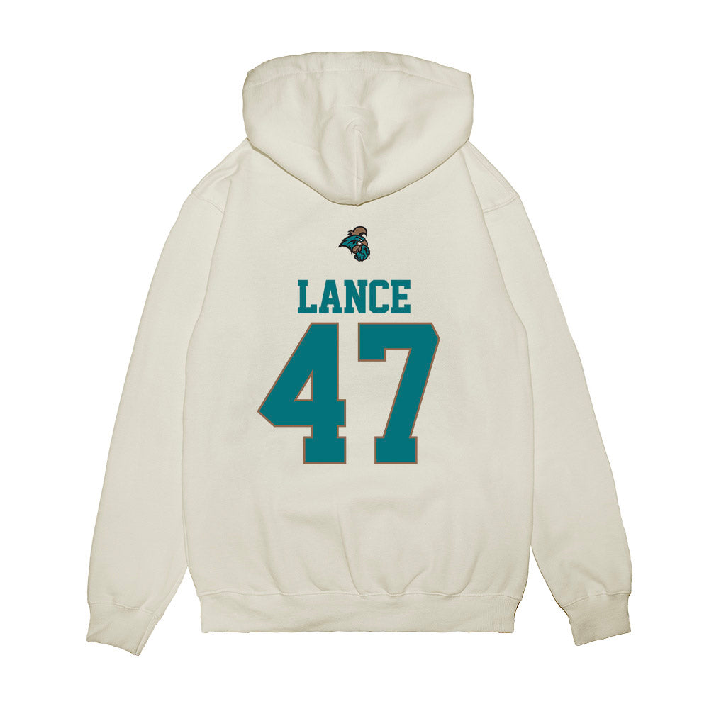 Coastal Carolina - NCAA Baseball : Hudson Lance - USA Premium Hooded Sweatshirt-1