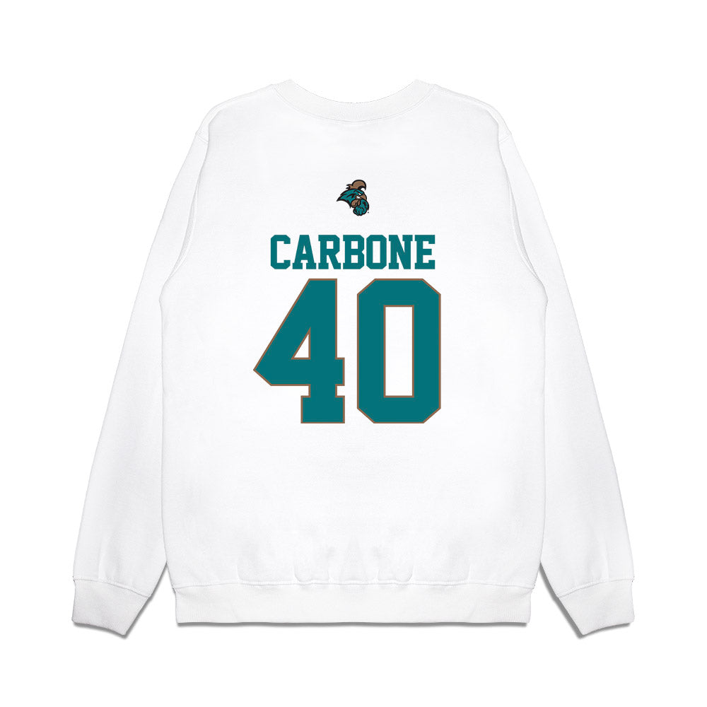 Coastal Carolina - NCAA Baseball : Dominick Carbone - USA Premium Crewneck Sweatshirt-1