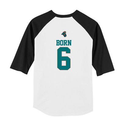 Coastal Carolina - NCAA Baseball : Chad Born - USA Youth Raglan T-Shirt-1