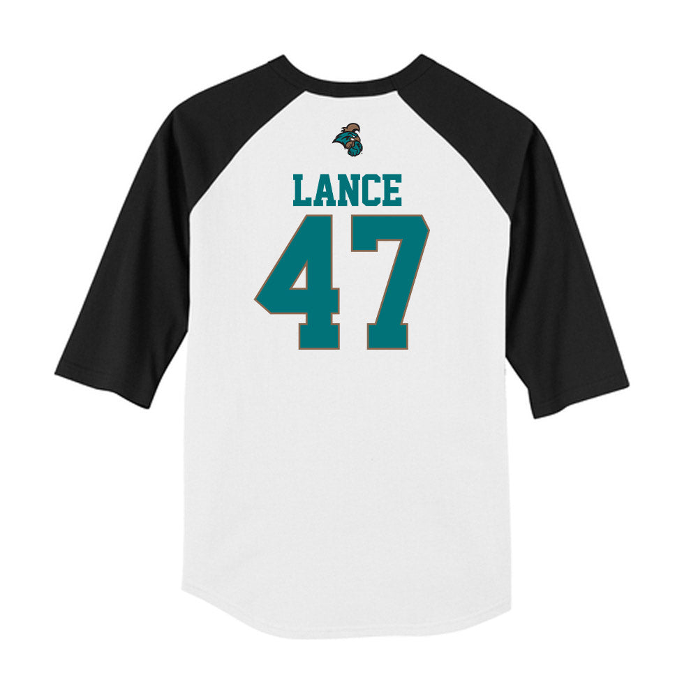 Coastal Carolina - NCAA Baseball : Hudson Lance - USA Raglan Shirt-1