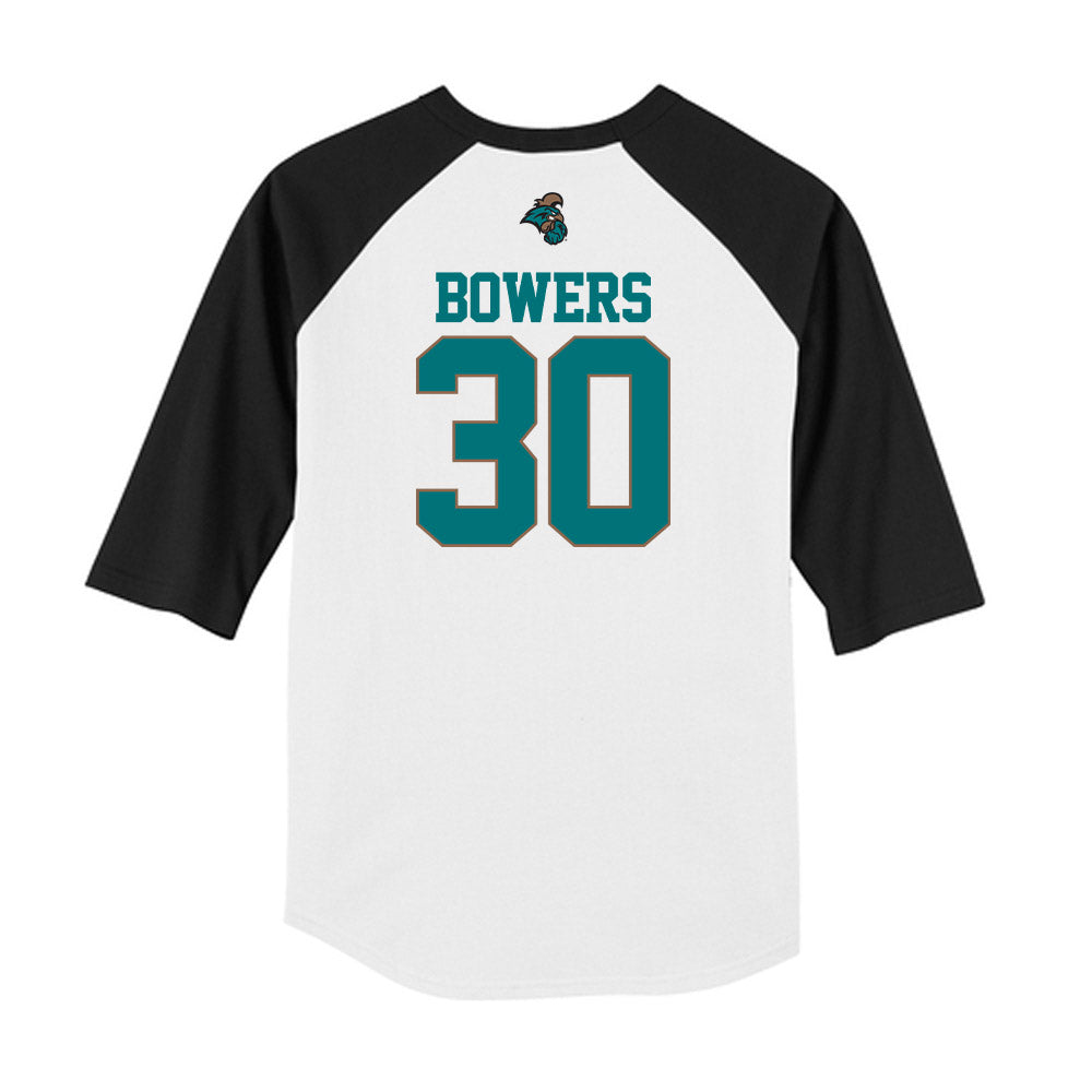 Coastal Carolina - NCAA Baseball : Andrew Bowers - USA Raglan Shirt-1
