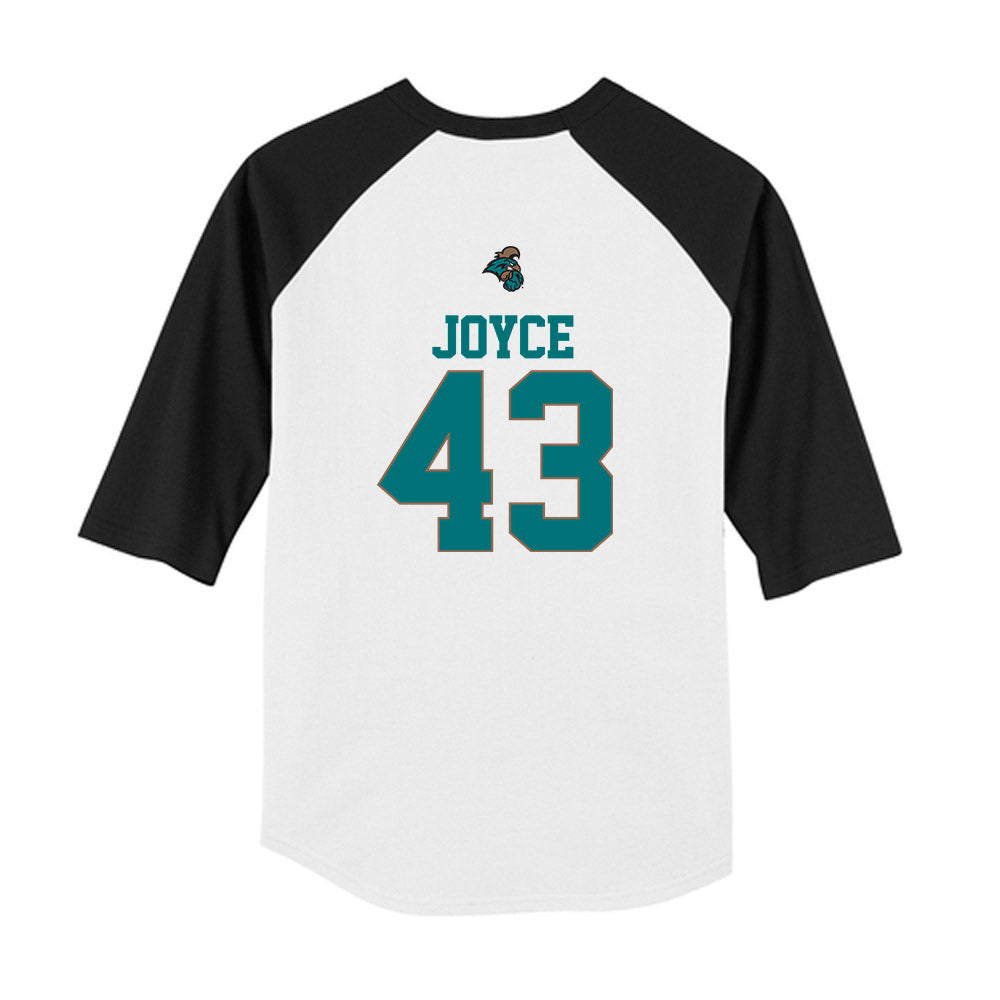 Coastal Carolina - NCAA Baseball : Matt Joyce - USA Youth Raglan T-Shirt-1