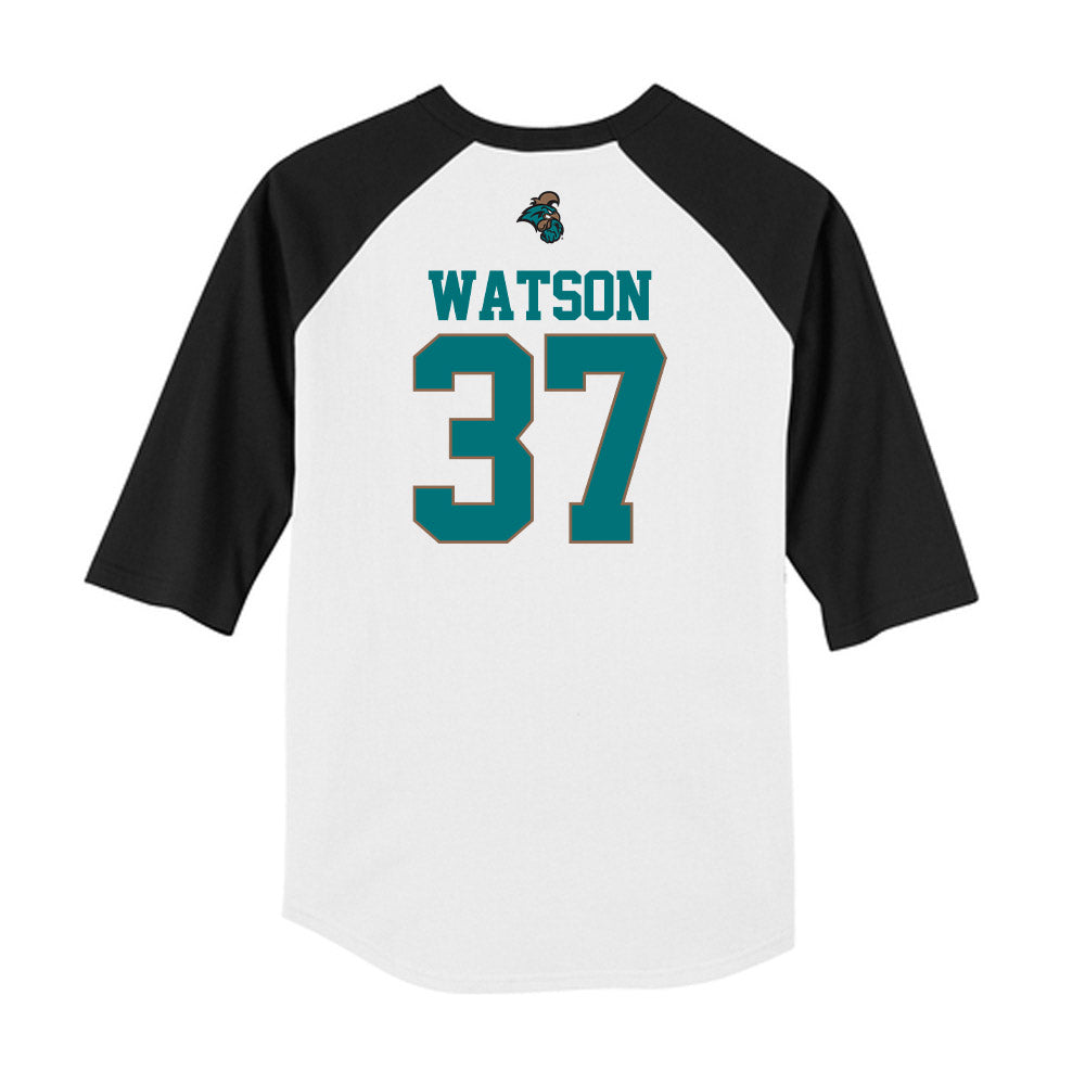 Coastal Carolina - NCAA Baseball : Kye Watson - USA Raglan Shirt-1