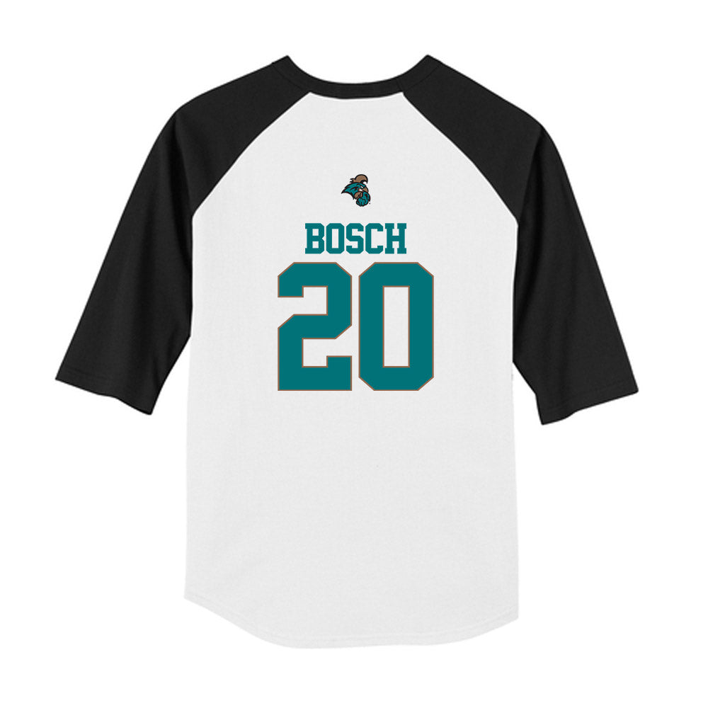 Coastal Carolina - NCAA Baseball : Case Bosch - USA Youth Raglan T-Shirt-1