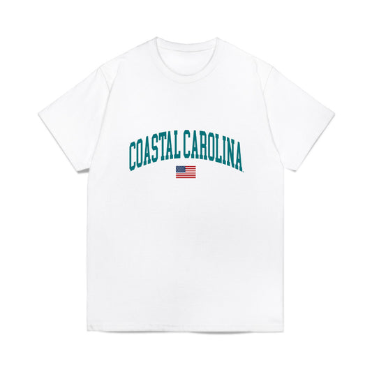 Coastal Carolina - NCAA Baseball : Andrew Bowers - USA Comfort Colors T-Shirt-0