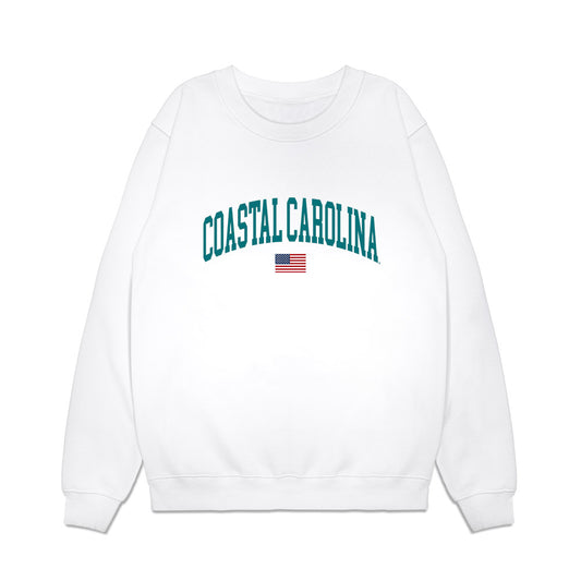 Coastal Carolina - NCAA Baseball : Case Bosch - USA Premium Crewneck Sweatshirt-0