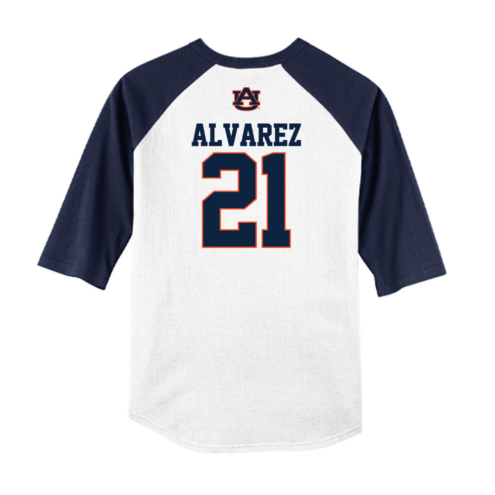 Auburn - NCAA Baseball : Andreas Alvarez - USA Raglan Raglan Shirt-1