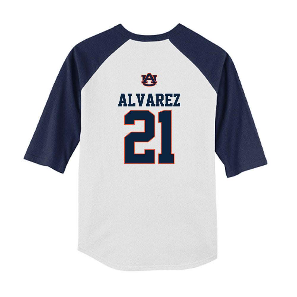 Auburn - NCAA Baseball : Andreas Alvarez - USA Raglan Youth Raglan T-Shirt-1