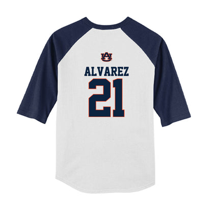 Auburn - NCAA Baseball : Andreas Alvarez - USA Raglan Youth Raglan T-Shirt-1
