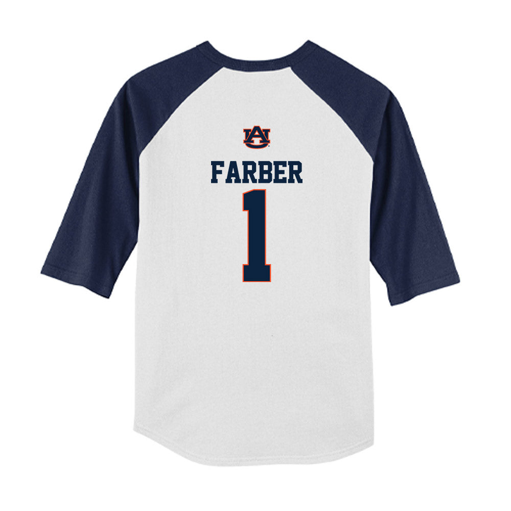 Auburn - NCAA Baseball : Ryne Farber - USA Youth Raglan T-Shirt-1