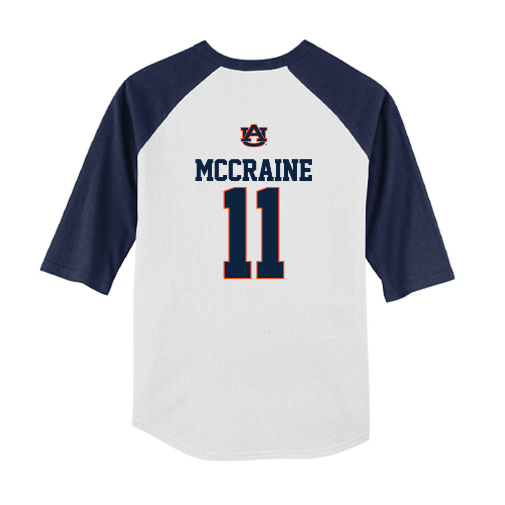Auburn - NCAA Baseball : Brandon McCraine - USA Youth Raglan T-Shirt-1