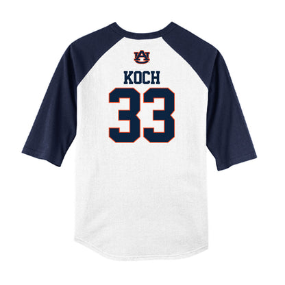 Auburn - NCAA Baseball : Mason Koch - USA Raglan Raglan Shirt-1