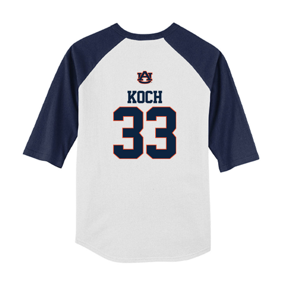 Auburn - NCAA Baseball : Mason Koch - USA Raglan Youth Raglan T-Shirt-1