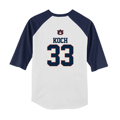 Auburn - NCAA Baseball : Mason Koch - USA Raglan Youth Raglan T-Shirt-1