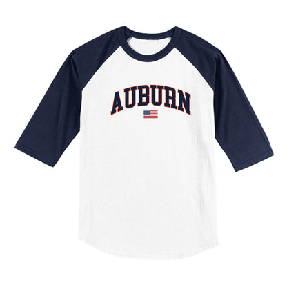 Auburn - NCAA Baseball : Andreas Alvarez - USA Raglan Raglan Shirt-0
