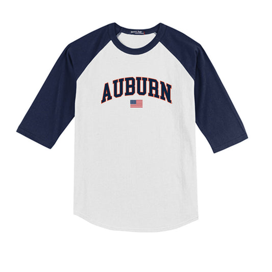 Auburn - NCAA Baseball : Lucas Steele - USA Raglan Youth Raglan T-Shirt-0