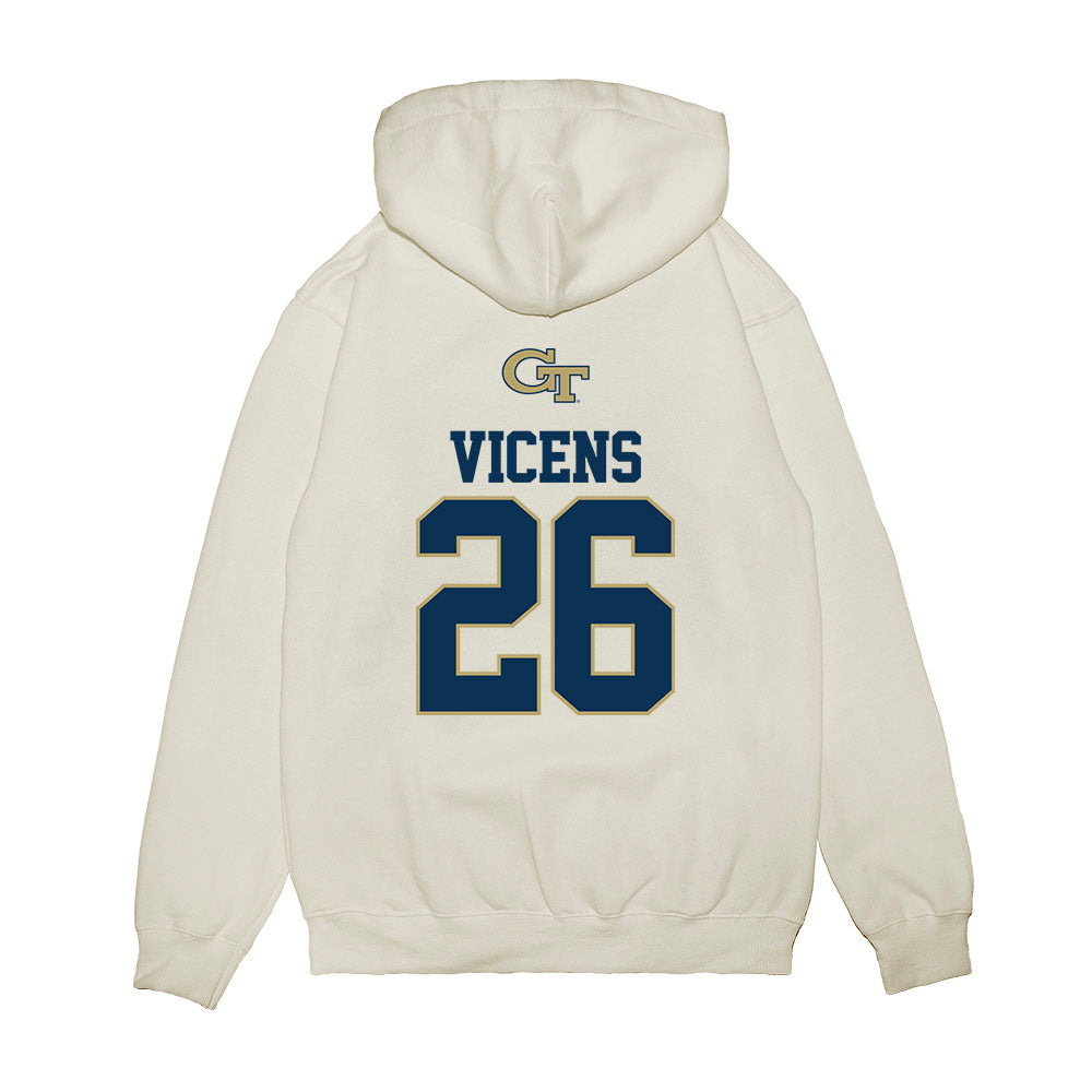 Georgia Tech - NCAA Baseball : Jamie Vicens - USA Premium Hooded Sweatshirt-1