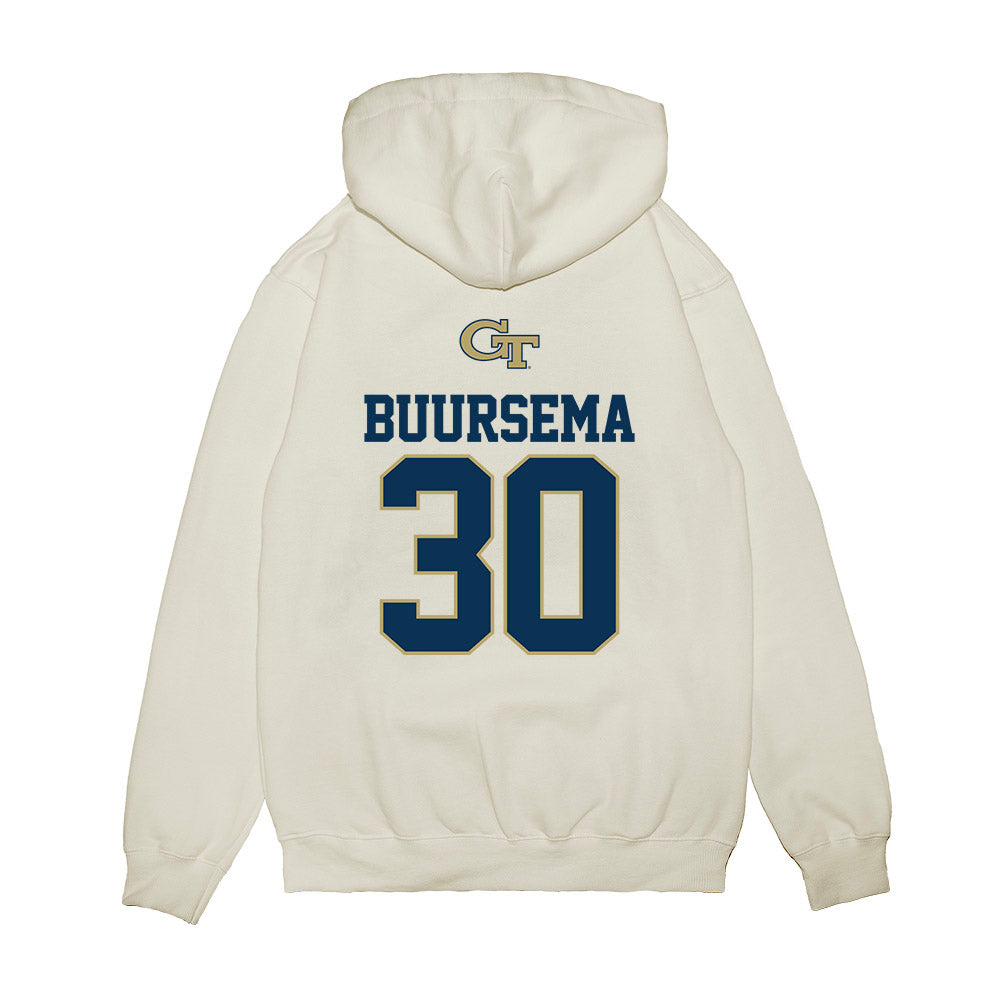 Georgia Tech - NCAA Baseball : Porter Buursema - USA Premium Hooded Sweatshirt-1