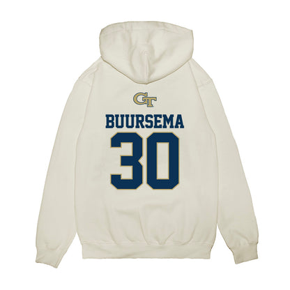 Georgia Tech - NCAA Baseball : Porter Buursema - USA Premium Hooded Sweatshirt-1