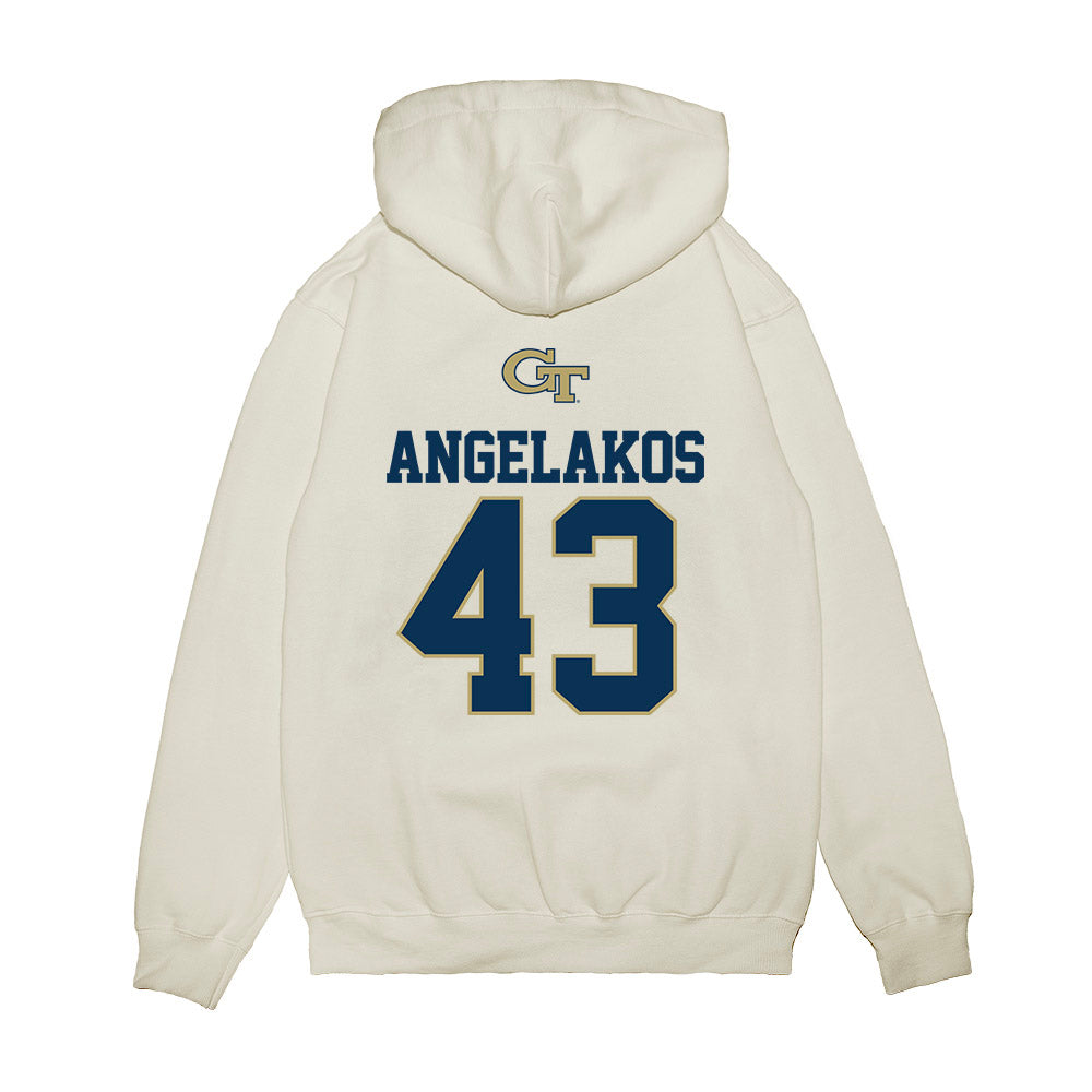 Georgia Tech - NCAA Baseball : Dimitri Angelakos - USA Premium Hooded Sweatshirt-1