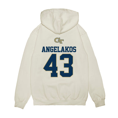 Georgia Tech - NCAA Baseball : Dimitri Angelakos - USA Premium Hooded Sweatshirt-1