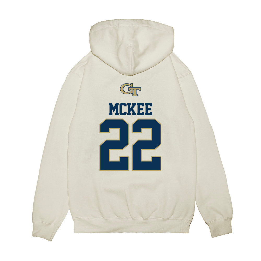 Georgia Tech - NCAA Baseball : Tate McKee - USA Premium Hooded Sweatshirt-1