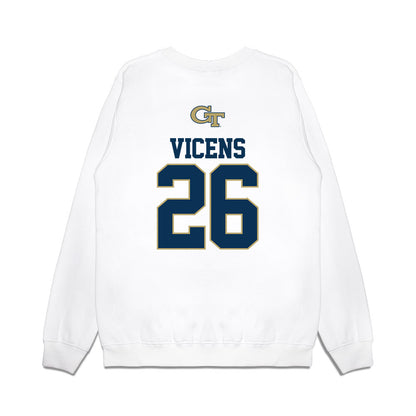 Georgia Tech - NCAA Baseball : Jamie Vicens - USA Premium Crewneck Sweatshirt-1