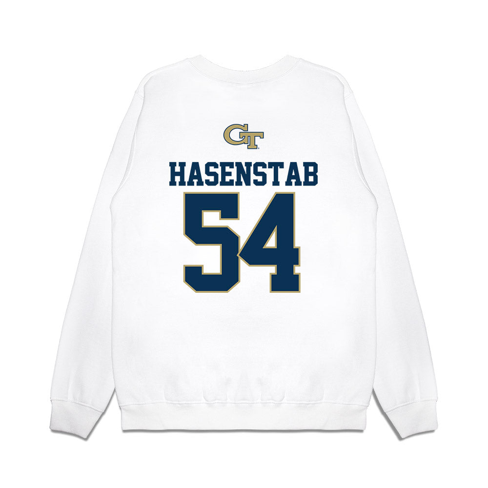 Georgia Tech - NCAA Baseball : Riley Hasenstab - USA Premium Crewneck Sweatshirt-1
