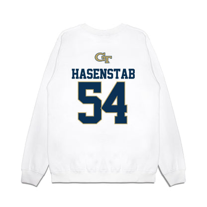 Georgia Tech - NCAA Baseball : Riley Hasenstab - USA Premium Crewneck Sweatshirt-1