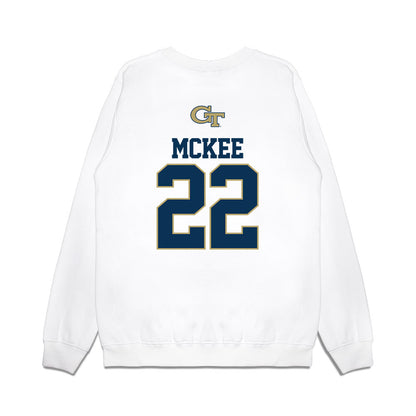 Georgia Tech - NCAA Baseball : Tate McKee - USA Premium Crewneck Sweatshirt-1