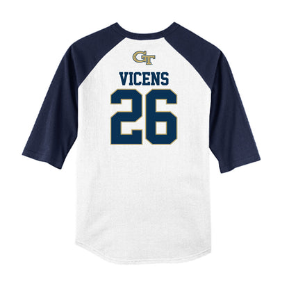 Georgia Tech - NCAA Baseball : Jamie Vicens - USA Raglan Shirt-1