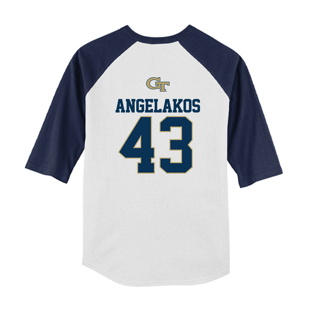 Georgia Tech - NCAA Baseball : Dimitri Angelakos - USA Youth Raglan T-Shirt-1