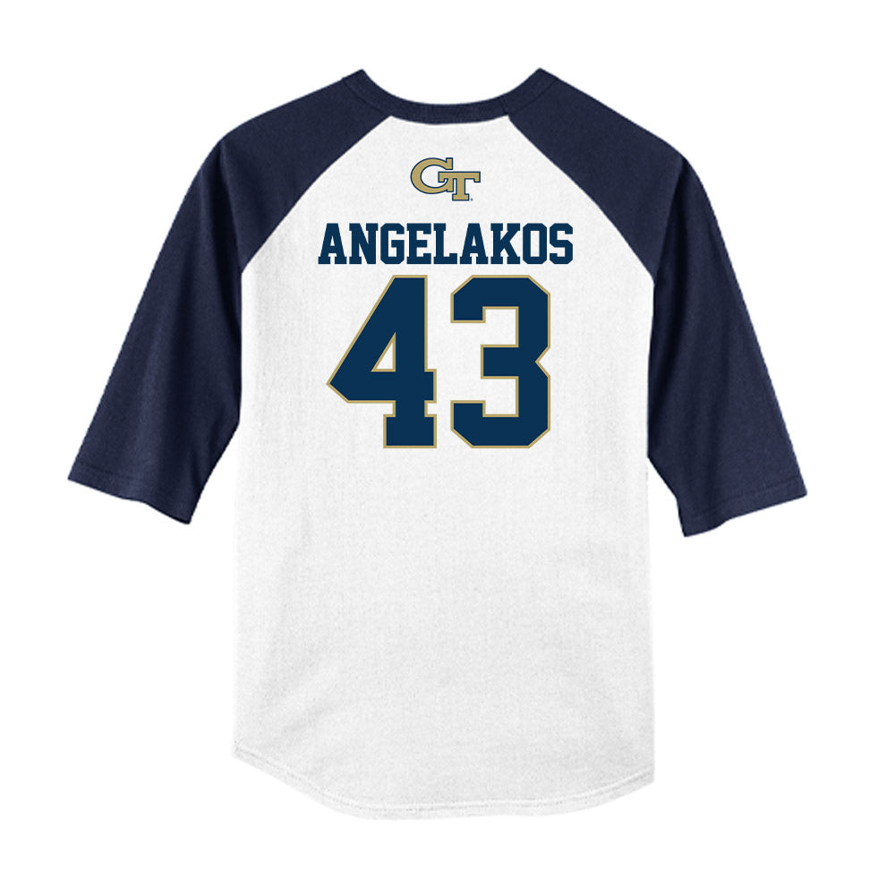 Georgia Tech - NCAA Baseball : Dimitri Angelakos - USA Raglan Shirt-1
