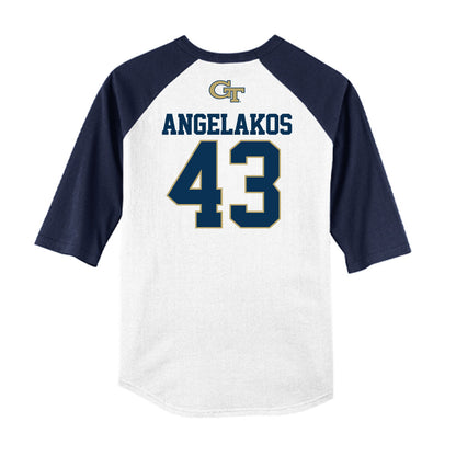 Georgia Tech - NCAA Baseball : Dimitri Angelakos - USA Raglan Shirt-1