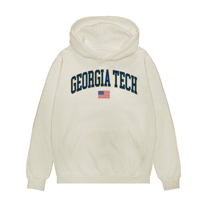 Georgia Tech - NCAA Baseball : Tate McKee - USA Premium Hooded Sweatshirt-0